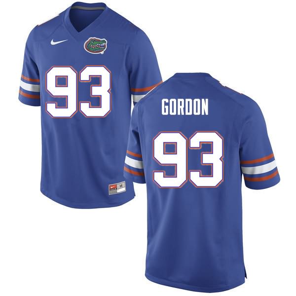 NCAA Florida Gators Moses Gordon Men's #93 Nike Blue Stitched Authentic College Football Jersey GAJ8864XJ